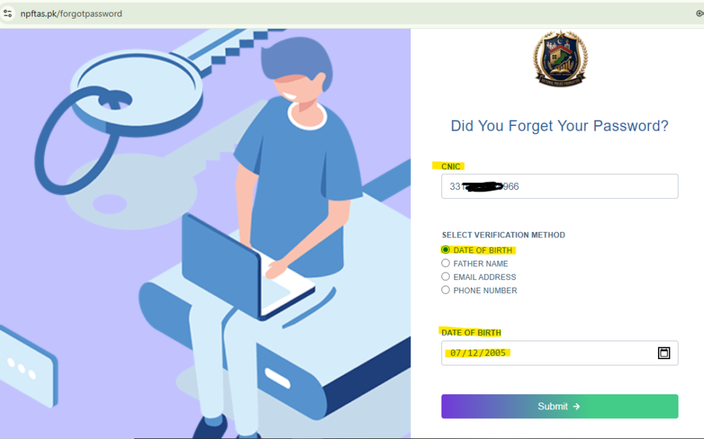 How to Reset Password of Job Portal