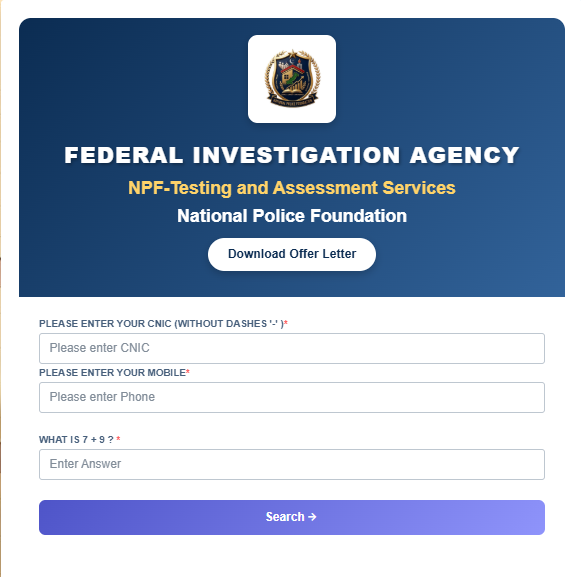 FIA Assistant Sub-Inspector (BS-09) Provisional Selection List 2026 Announced